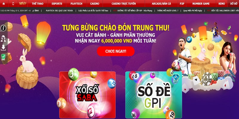 Xổ số online 12Bet đang là sảnh cược náo nhiệt được bet thủ quy tụ